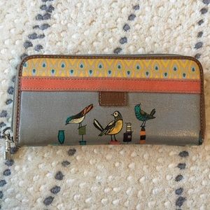 Fossil wallet with birds 🐦